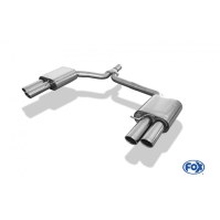 Silencieux arrière duplex inox 2x88x74mm type 32 pour AUDI A4 TYPE B8