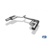 Silencieux arrière duplex inox 1x100mm type 16 "look quattro" pour AUDI A4 TYPE B8