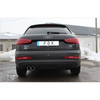 Silencieux arrière inox 2x80mm type 16 pour AUDI Q3 QUATTRO