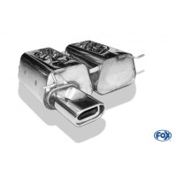 Silencieux arrière inox 1x135x80mm type 53 pour BMW 318i/320i TYPE E90/91