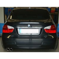Silencieux arrière inox 2x80mm type 12 pour BMW 325d/330d TYPE E90/91/92