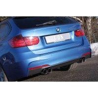 Silencieux arrière duplex inox 2x76mm type 25 pour BMW 330d TYPE F30/31
