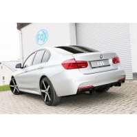 Silencieux arrière duplex inox 1x90mm type 10 pour BMW 335d TYPE F30/31