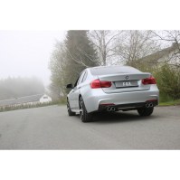 Silencieux arrière duplex inox 2x80mm type 12 pour BMW 335d TYPE F30/31