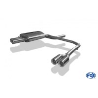 Silencieux arrière duplex inox 2x76mm type 13 pour BMW 520D/525D/530D TYPE E60/61