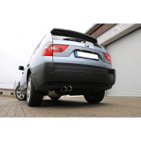 Silencieux arrière inox 2x80mm type 25 pour BMW X3 TYPE E83