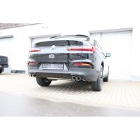 Silencieux arrière duplex inox 2x80mm type 25 pour BMW X4 20i TYPE G02