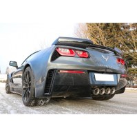 Silencieux arrière inox à sortie centrale 4x100mm type 25 pour CORVETTE C7