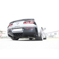 Silencieux arrière inox à sortie centrale 4x100mm type 25 "Black Pipes" pour CORVETTE C7