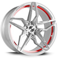 Barracuda Corspeed KHARMA Surface en argent brossé Liseret de couleur rouge