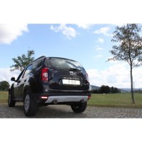 Silencieux arrière duplex inox 1x90mm type 12 pour DACIA DUSTER 4x2 (Traction)
