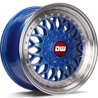 DW Wheels DWV-E BLUE POLISHED LIP
