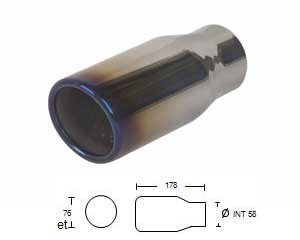 Embout d'échappement d´échappement Inox