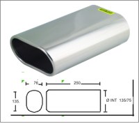 Embout d'échappement d´échappement Inox-sortie 76x135 mm