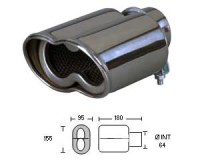 Embout d'échappement d&acute;échappement Inox
