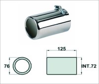 Embout d'échappement d´échappement Inox-sortie 76 mm