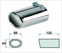 Embout d'échappement d´échappement Inox-sortie 88x65 mm
