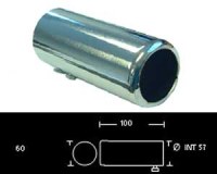 Embout d'échappement d´échappement Inox-sortie 60 mm