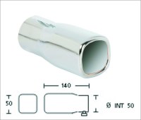 Embout d'échappement d´échappement Inox-sortie 50 mm