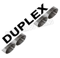Silencieux Arriere à installer sur le catalyseur Sortie Droite / Gauche - 2x100 Duplex