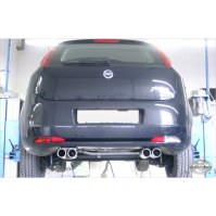 Silencieux arrière duplex inox 2x76mm type 13 pour FIAT GRANDE PUNTO TYPE 199