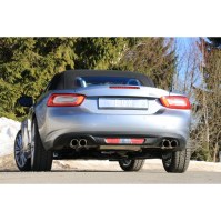 Silencieux arrière duplex inox 2x76mm type 25 pour FIAT 124 SPIDER