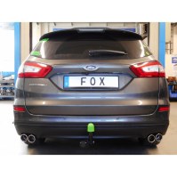 Silencieux arrière duplex inox 2x76mm type 16 pour FORD MONDEO MK5