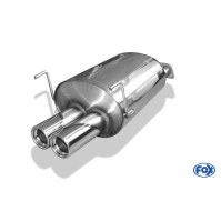 Silencieux arrière inox 2x76mm type 13 pour HONDA CRX III
