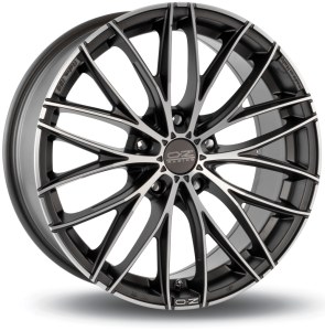 OZ<br>  ITALIA 150 [7 x 17] <br>GRAPHITE FONCE MAT FACE POLIE ET37.0 -4x100-