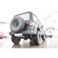 Silencieux arrière duplex inox 1x100mm type 25 (noir brillant) pour JEEP WRANGLER III TYPE JK