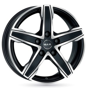 Jante alu MAK KING5 Noir Face Polie [7.5x17] ET55.0 5x130