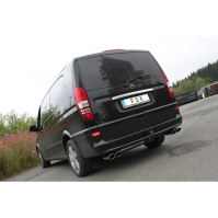 Silencieux arrière duplex inox 2x115x85mm type 32 pour MERCEDES VITO KOMPACT TYPE 639