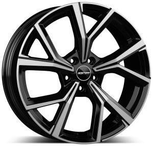 Jante alu GMP MENTOR Noir Face Polie [7.5x19] ET38.0 5x100