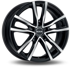 MAK<br>  MILANO [8 x 18] <br>NOIR FACE POLIE ET40.0 -5x115-