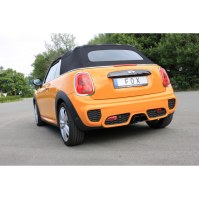 Silencieux arrière inox sortie centrale 2x95x78mm type 68 noir brillant pour MINI COOPER S F57