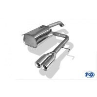 Silencieux arrière inox sortie centrale 2x76mm type 13 pour NISSAN MICRA TYPE K12