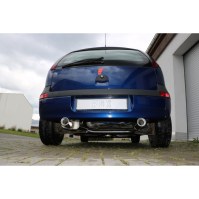 Silencieux arrière duplex inox 1x90mm type 13 pour OPEL CORSA C
