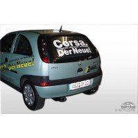 Silencieux arrière duplex inox 1x115x85mm type 33 pour OPEL CORSA C
