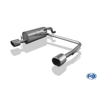 Silencieux arrière duplex inox 1x100mm type 16 pour OPEL CORSA D (avec pare-chocs NRE-EDITION)