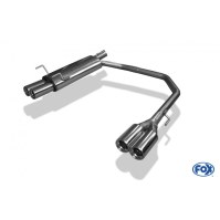 Silencieux arrière duplex inox 2x80mm type 13 pour OPEL ASTRA F CC (avec 3 points de suspension)