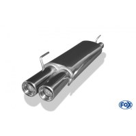 Silencieux arrière inox 2x80mm type 13 pour OPEL ASTRA F CC (avec 3 points de suspension)