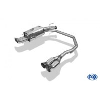 Silencieux arrière duplex inox 2x76mm type 18 pour OPEL ASTRA G CC (Ø63.5mm)