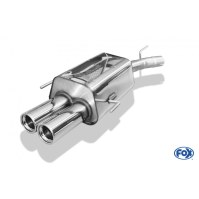Silencieux arrière inox 2x80mm type 13 pour OPEL ASTRA G CC (Ø63.5mm)