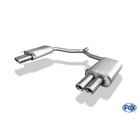 Silencieux arrière duplex inox 2x76mm type 17 pour OPEL VECTRA C BERLINE/GTS
