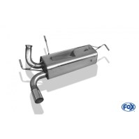 Silencieux arrière inox 1x76mm type 10 pour PEUGEOT 206 RC