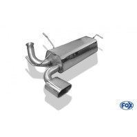 Silencieux arrière inox 1x135x80mm type 52 pour PEUGEOT 206 RC