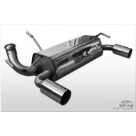 Silencieux arrière duplex inox 1x90mm type 10 pour PEUGEOT 206 RC