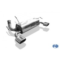 Silencieux arrière duplex inox 1x135x80mm type 52 pour PEUGEOT 206 RC