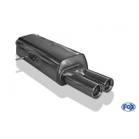 Silencieux arrière inox 2x76mm type 13 pour PEUGEOT 307