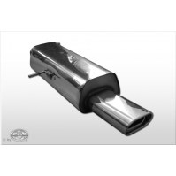 Silencieux arrière inox 1x135x80mm type 53 pour PEUGEOT 307